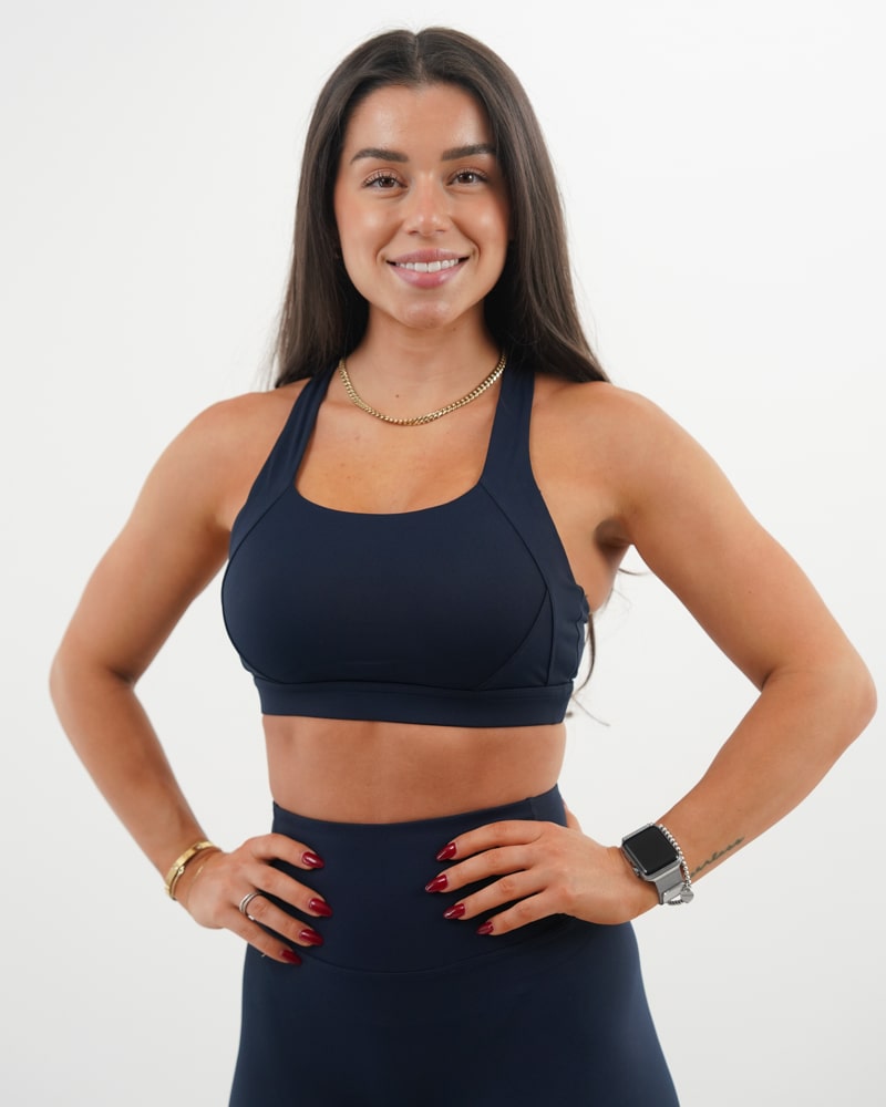 Navy blue sports bra online